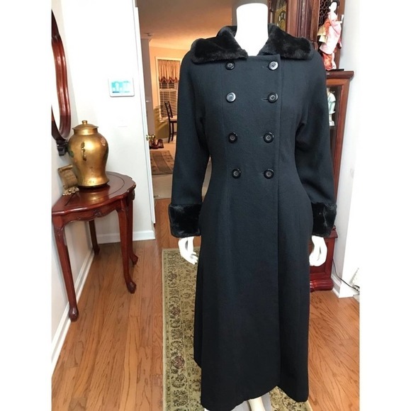 Donny Brooks Black Wool Coat SZ. 2 - Picture 5 of 7